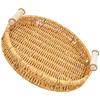 Woven Storage Basket Rustic Design for Fruits Snacks Bread Long-Lasting Home Kitchen Organizer Rattan Woven Basket