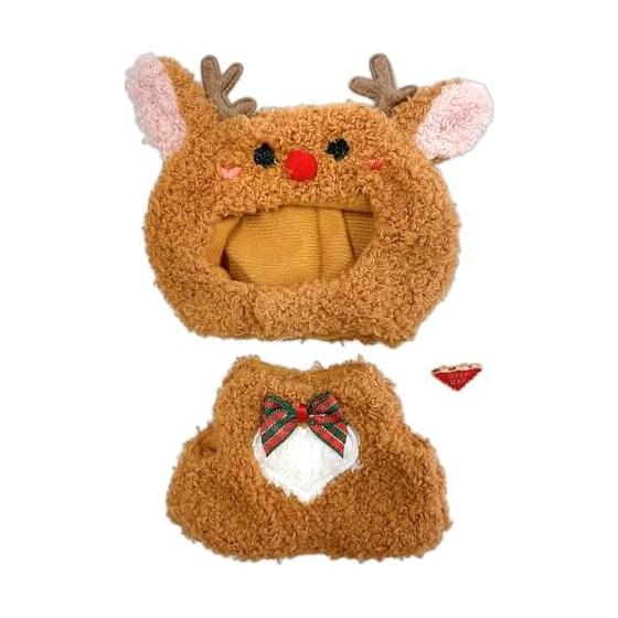 Fluffy Christmas Kigurumi 10cm Reindeer Stuffed Clothes Kigurumi Accessories Otakatsu Doll Mascot Kpopdoll Costume [Parallel Import]
