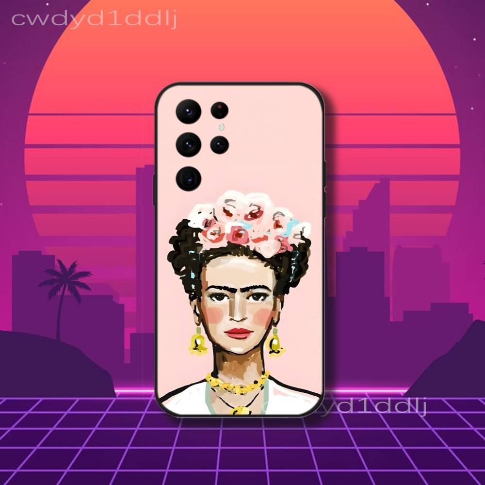 

Fashion F-FridaS-S Art K-Kahlo Phone Case For Samsung S10,S21,FE,S21 ,S26,S25,S24,S23,Ultra,S9,S22,Plus Black Shell Cover Samsung S235G
