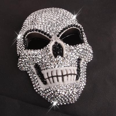 Strass Halloween Maskerade Maske - Funkelnde Halbgesichts-Partymaske Modeaccessoire