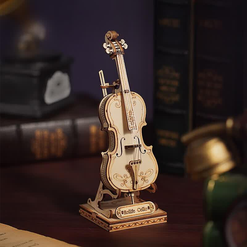 ROTA Cello 3D Wooden Puzzle Model