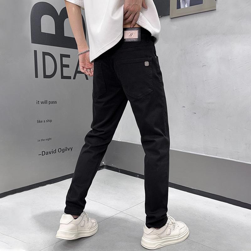 

2025 Spring/Summer Men s Trendy Black Loose-Fit High-End Casual Jeans 30 чорний