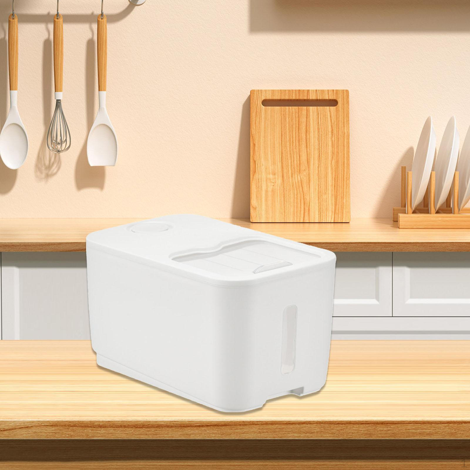 

Контейнер для муки, Контейнер для хранения продуктов питания, Герметичное ведро для бытового риса, Диспенсер белый