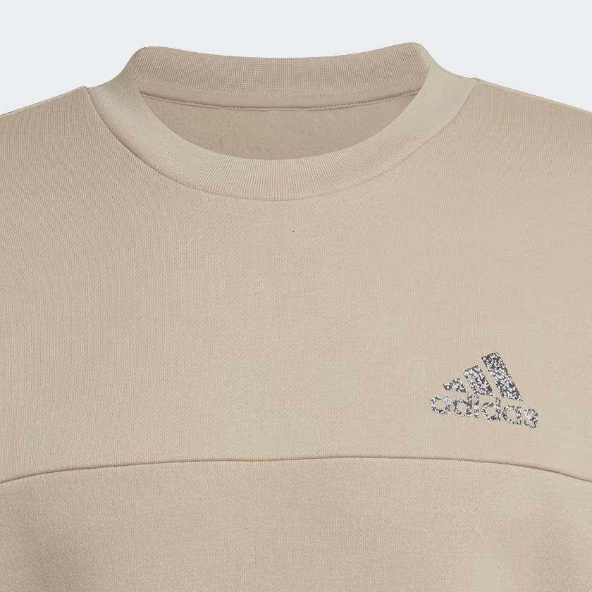Adidas Stadium Sports Crewneck Sweatshirt Men Sweatshirts Brown HN4756