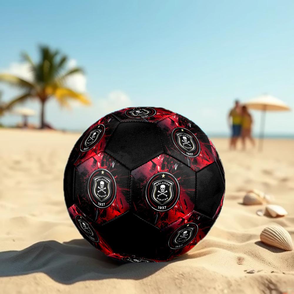 Orlando Pirates Soccer Ball Colorful All Ages Machine Stitched PVC Competition Ready Durable High-Bounce.SIZE5