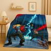 Classic Game Metal Slug Pixel Style Flannel Blanket,Ultra Soft Warm Plush Throw for Home Bedroom Bed Sofa Cover Office Travel