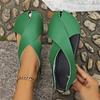 Fashion Retro Women Sandals Summer New Flat Heel Peep Toe Sandals Soft Sole Casual Shoes Minimalist Rome Shoes Women Sandalias De Mujer
