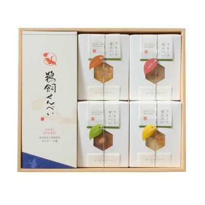 Nagaraen Ukai Senbei Rizs 12 Kagura készlet (Rákfogók) darabok/Mino 4 ízű (ajándék)