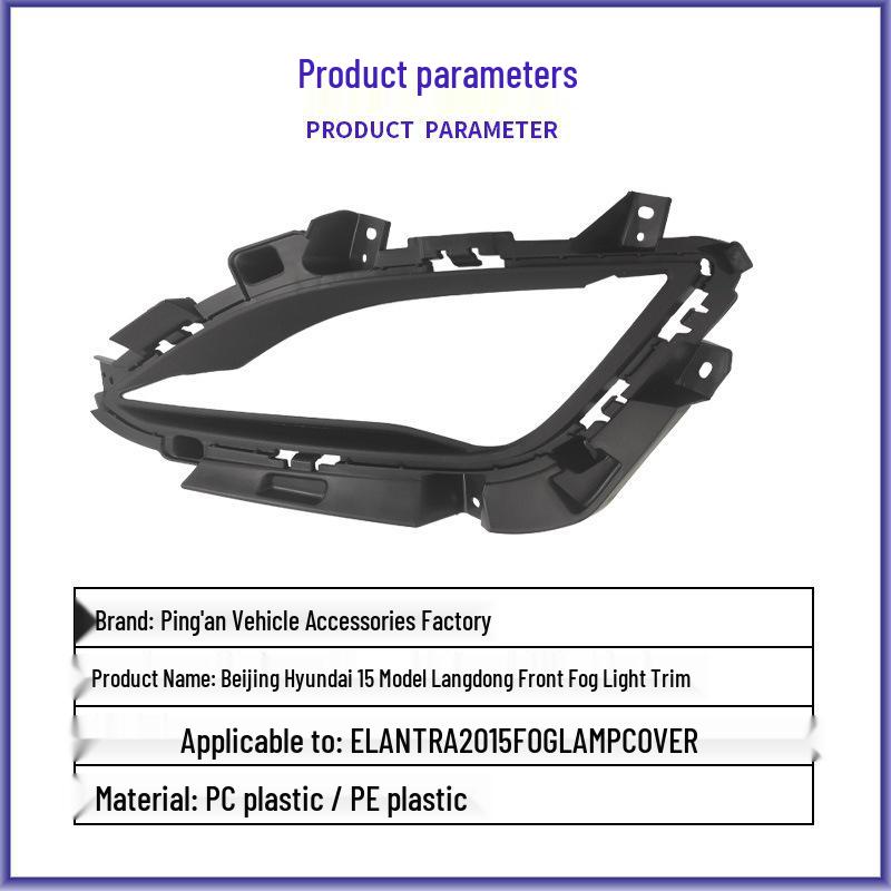 Compatible with Hyundai Elantra 14th Gen Front Fog Lamp Frame & Cover