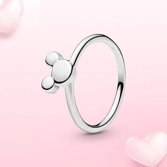 

Срібне кільце 925 проби Лук Миша Кільце Ювелірні вироби Парне Європейське кільце Американські каблучки для жінок Модні прикраси Подарунок 9