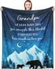 Grandpa Blanket Gift from Grandchildren Cozy Flannel Throw Perfect for Father's Day, Birthday