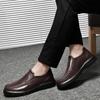 Men Casual Loafers Comfortable Lightweigh Walking Footwear  Breathable Slip On Male Leather Shoes