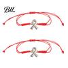 Verstelbare Gevlochten Touw Armband 2 STUKS Handgeweven Armbanden met Metalen Lint Hanger, Koord Bewustzijn Flexibele Knoop Touw Polsbandjes, Dagelijks