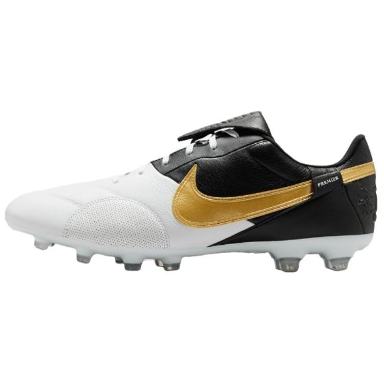 Nike Premier 3 FG Low White Black Metallic Gold Men s HM0265-174 EU 40.5