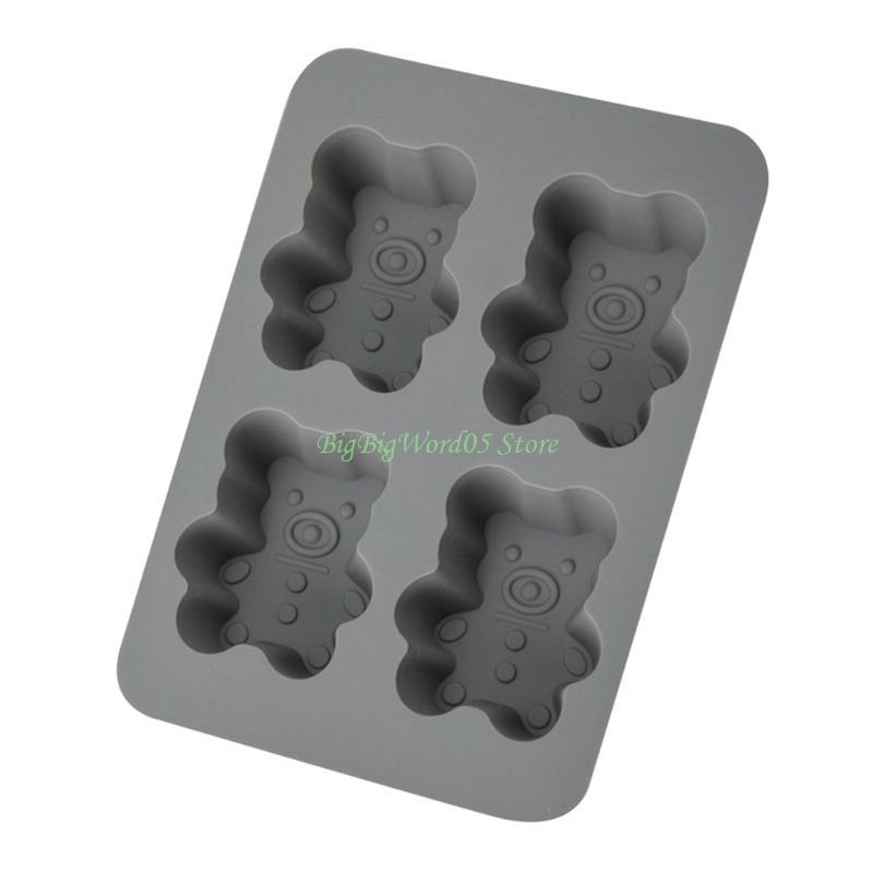 24TE 4 Hole Cartoon Biscuit Silicone Baking Pans Microwave Heat Resistant Baking Pans China Mainland