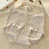 Women's Spring and Summer Lace Side Pure Cotton 10A Antibacterial Extension Crotch Light Abdominal High Briefs