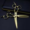6.0 Inch Gold, Name Scissors, Curved Knives, Hair Scissors, Haircut Scissors, Flat Cut Tooth Scissors, Thin Scissors