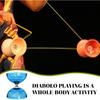Triple Bearing Diabolo Transparent Chinese Yoyo for Elderly and Kids Fitness, Soft TPU Material, Assorted Colors, 5.78 X 5.03 Inches, Smooth