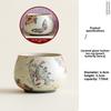 Vintage Ceramic Master Cup Personal Arhat Cup Household Tea Cup Caramel Glazed Butterfly Dance Tea Cup