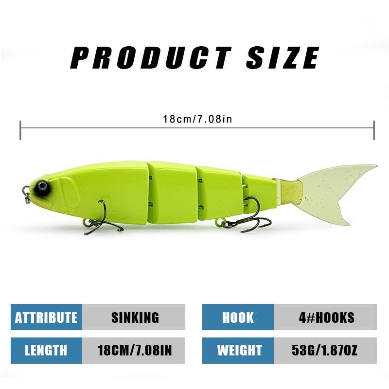 180mm Balam Fishing Lure Big Pike Catfish Eigging Jointed Bait Freshwater Fishing Hard Lure