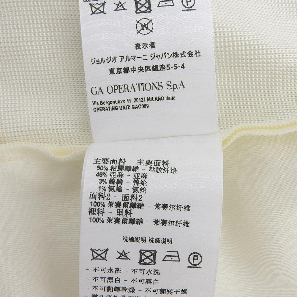 GIORGIO ARMANI Linen Blend Jersey Double Breasted Blazer Jacket Women's Size 36 3DAG51 AJJZZ 23 Jacket 36 whiteUsed