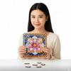 "One Flower, One World" Wooden Jigsaw Puzzle: Creative, Educational Stress Relief Gift for Kids' Birthdays or Art Enthusiasts.