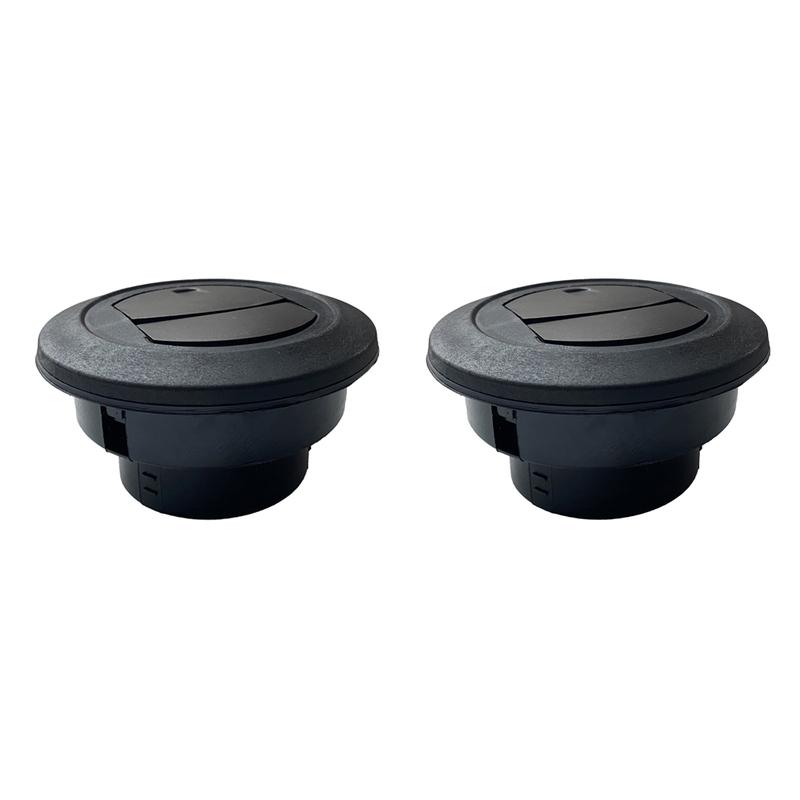2PCS 75mm Air Outlet Vent Closeable Rotatable Black For Webasto Eberspacher Heater For Car Air-conditioning Vent Car Accessories
