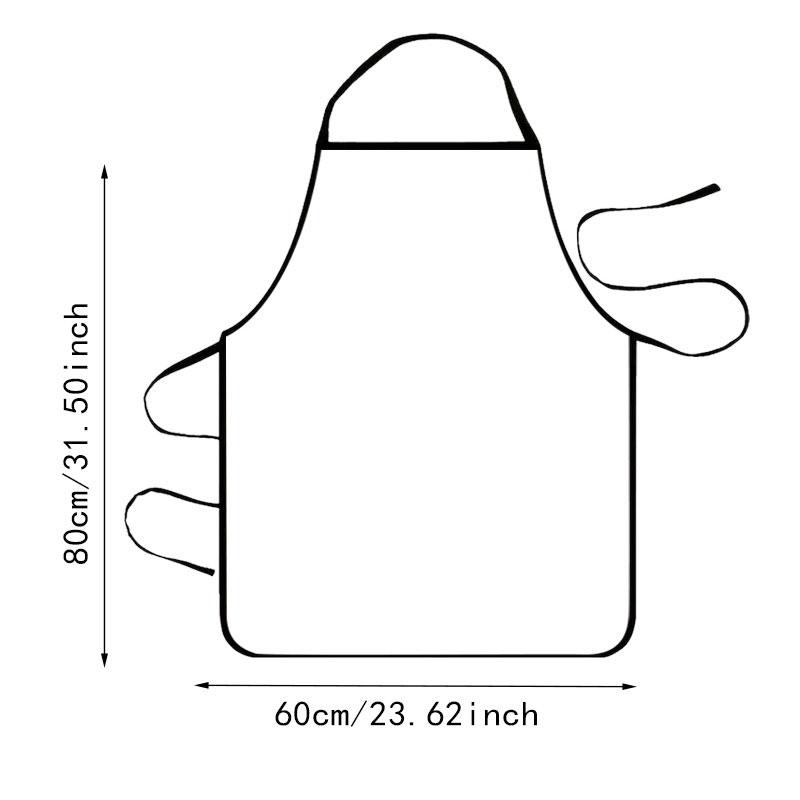 1pc Cooking Apron Funny Kitchen Stain-proof For Women Aprons Man BBQ Cleaning Sexy Women's