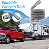 Foldable Caravan Drainage Pipe Motorhome Sewage Hose Kit Randomly Cut Widely Compatible Adjustable RV Drain Pipe Dump Hose