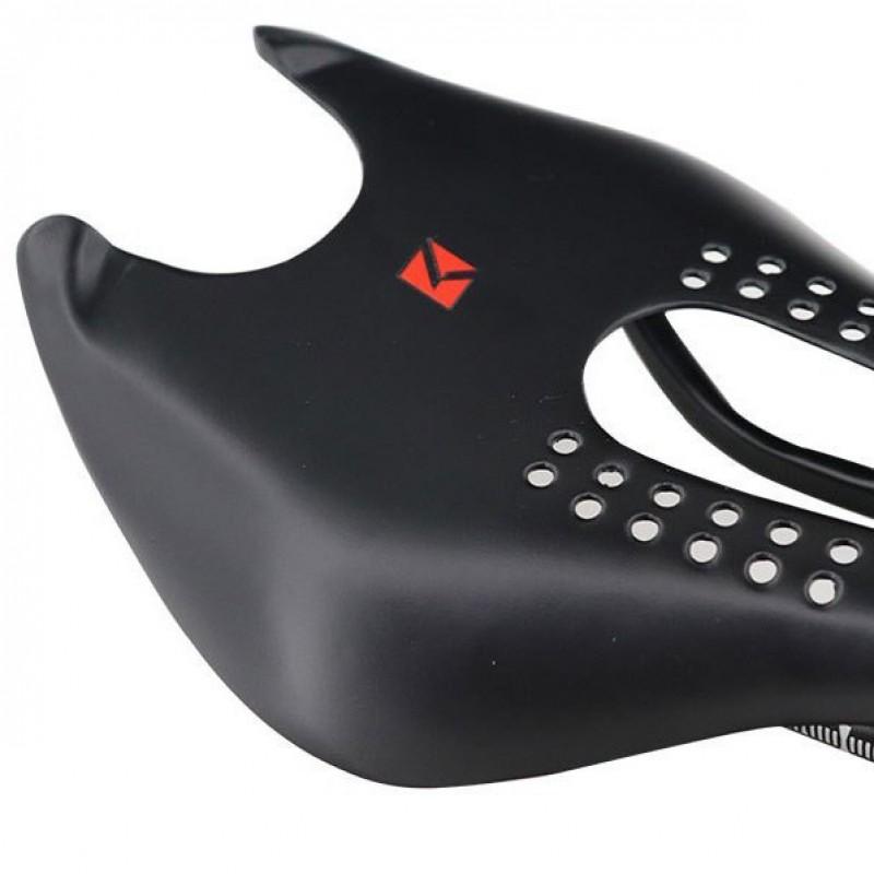 Ultra Lightweight Carbon Fiber Bicycle Saddle Road Mountain Bikes Comfortable Breathable Seat Pad SD05 Black