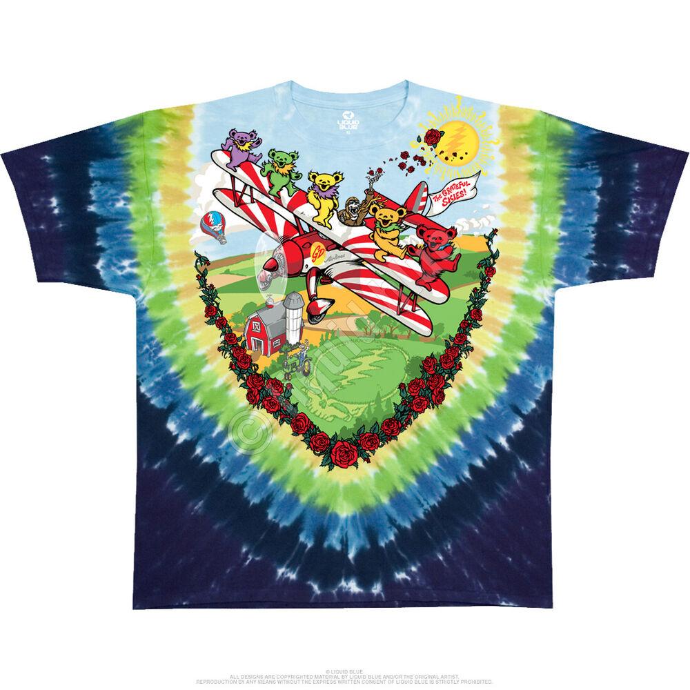 

Футболка унисекс Grateful Dead Bi Plane Bears Tie Dye Yth L + Garcia Lesh