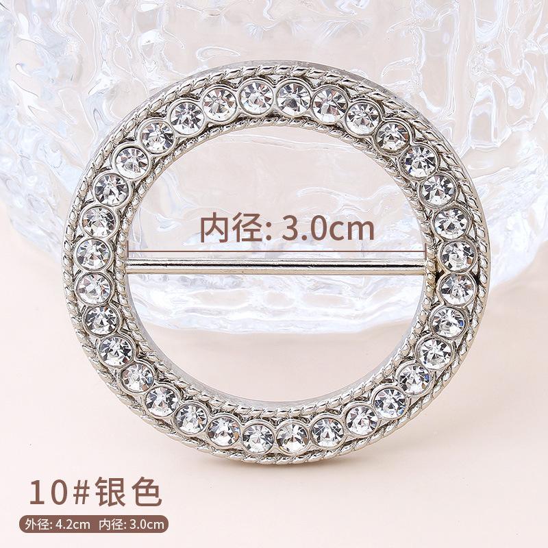 T-Shirt Saum Geknoteter Broschenring Kleidung Accessoires Mode Perlen Taille Metall Ecke Geknoteter Verschluss Seidenschal Hemden Schnallen