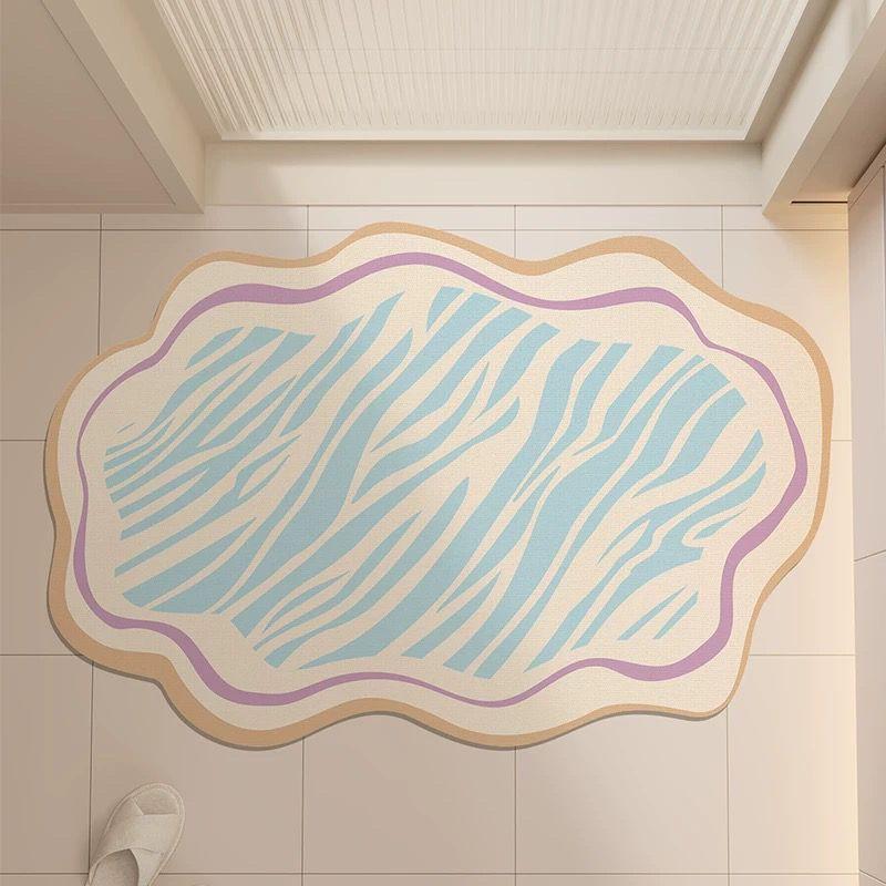 

Коврик для ванной комнаты с инопланетным дизайном, сильное водопоглощение и противоскольжение, для двери ванной комнаты, быстросохнущий из диатомовой земли 40X60cm 15.7X23.6in