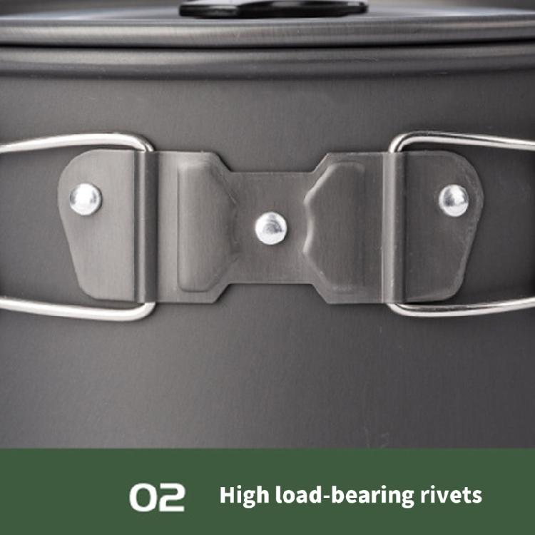 Outdoor NonStick Camping Cookware with Lid Outdoor Cooking Pots Portable Cooking Utensils for Outdoor Camping Picnic