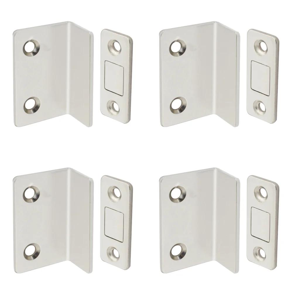 Strong Magnetic Cabinet Catches Punch Free Door Stopper Magnetic L-shaped Hidden Door Closer Home Improvement Furniture Hardware