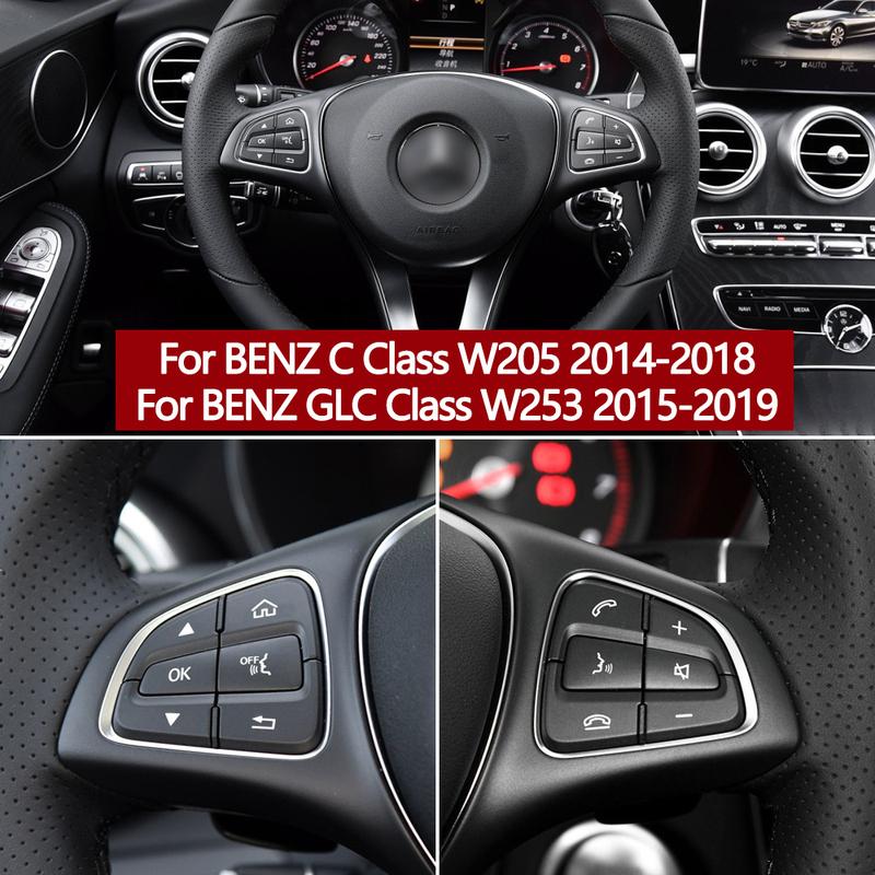 W205 W253 Car Steering Wheel Switch Button Volume Phone Multi-function Switch Buttons For BENZ C GLC Class C180 C200 C300 GLC300