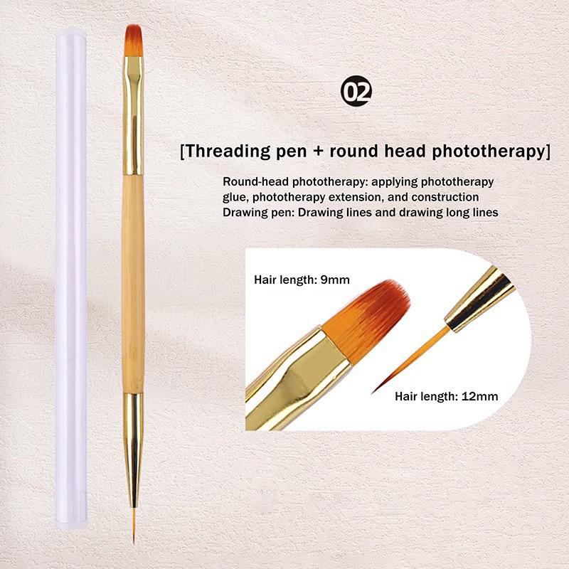 Doppelseitiger Nagelpinsel Nagelsättigungsstift Gel-Nagellack Blumen-Liner Malen Zeichnen Maniküre-Werkzeuge Pinsel Maniküre-Salon-Werkzeug