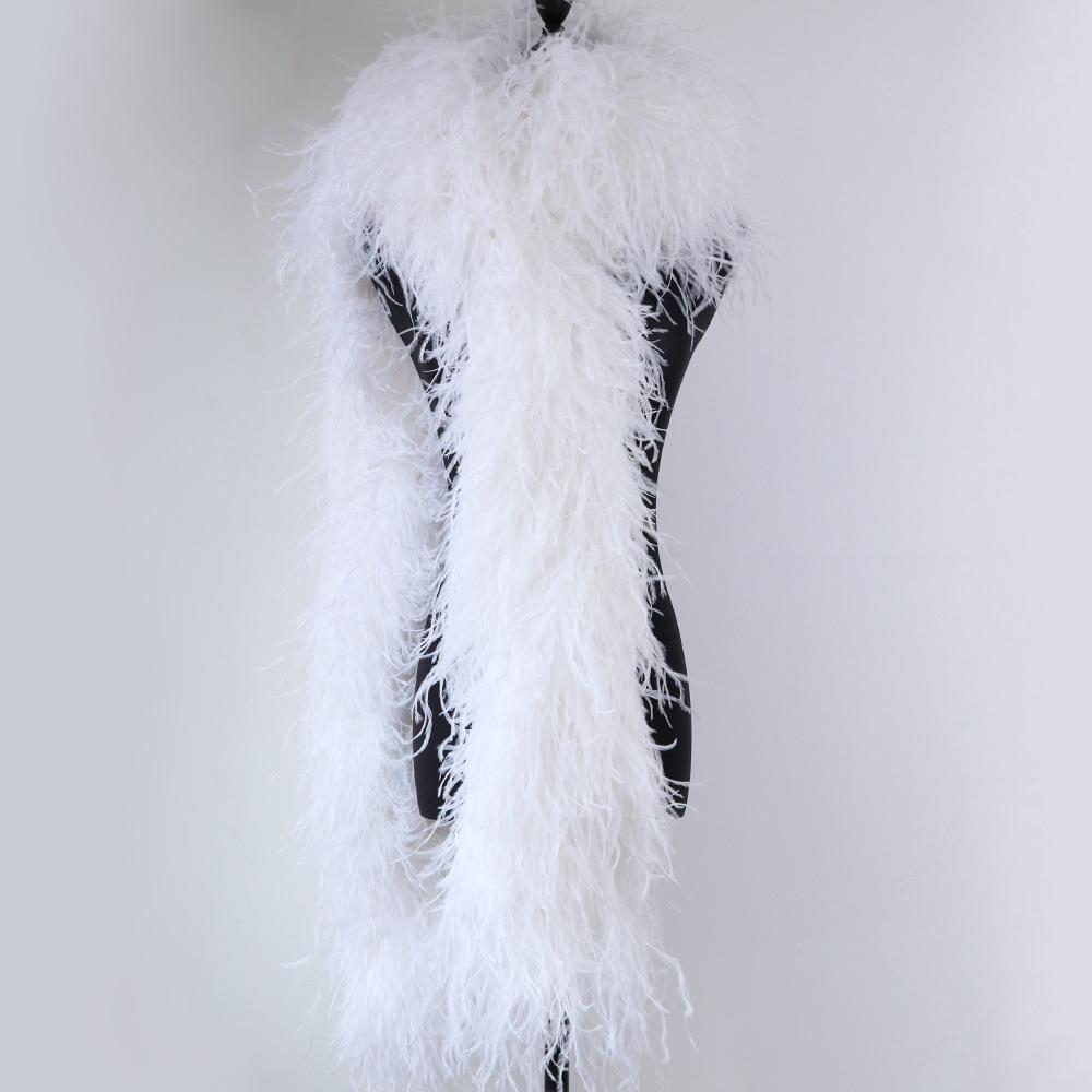 DIY 10-lagige weiße extra volle Straußenfederboa für Accessoires und Modedesign Cosplay Halloween-Kostüm Burlesque Tanz & Bühne