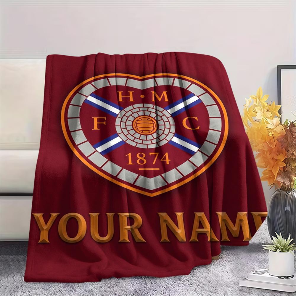 1 Stück Personalisierte Namens Hartes Fußball Club Gemustert Flanell Decke Geeignet für Alle Jahreszeiten für Heimdekoration Wärme und Komfort Geschenke Feiertagsgeschenk_xia