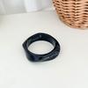 Bohemian Acrylic Bangle Smudging Retro  Hand Ring Creative Irregular Wide Bracelet  Gift