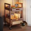 2 Tier Mobile Cart for Storage And Organization with Wheels Living Room
