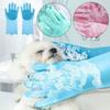 Pet Grooming Cleaning Gloves Dog Massage Cleaning Silicon Hair Removal Glove Dog Cat Bathing Shampoo Glove Pet Supplies