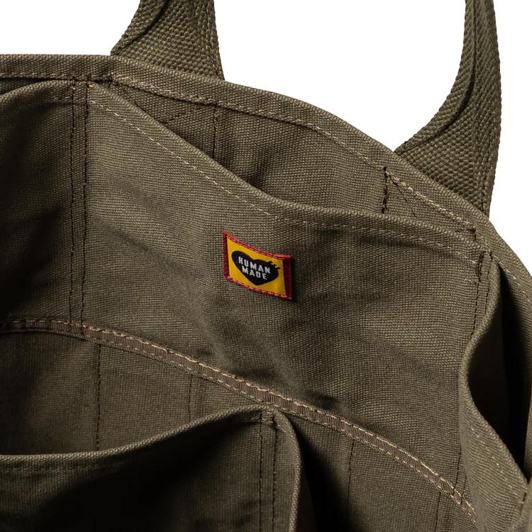 New HUMAN MADE Cotton Tote Bag, Shopping Bag, Handbag Regular Men's Olive Green HM29GD014