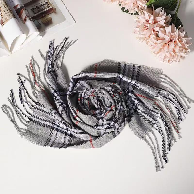 Écharpe Élégante à Carreaux Britanniques Sensation Cachemire pour Hommes & Enfants - Châle Chaud & Snood Automne/Hiver