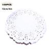 100 Stück Runde Blume Boden Papier Tischset Untersetzer Kuchen Backpapier Pad -Saugfähiges Dessert Papier Foto Hintergrund Papier
