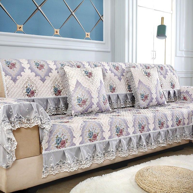 

Non Slip Sofa Cushion Modern Simple Sofa Cover All Wrapped Cover Cushion Cover Fabric All Year Round Neutral Full Covered Cake-Grey 90*60cm Neutral armrest