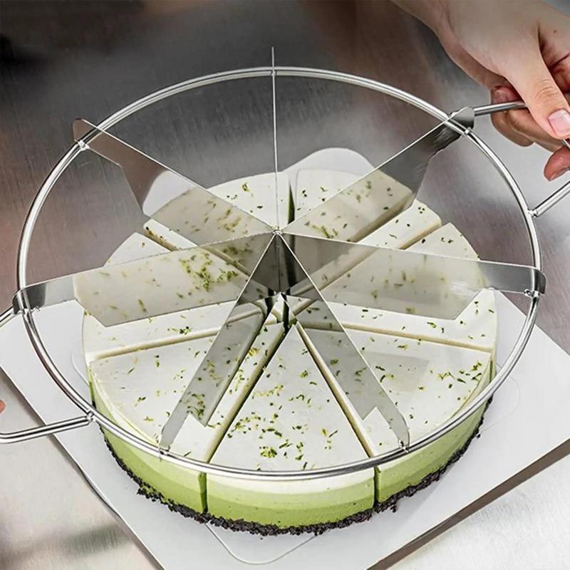 Stainless Steel Cake Divider 6/7/8 Equal Portions Cake Slicer Pizza Pie Cutter Kitchen Gadgets Pastry Cheese Divider tool