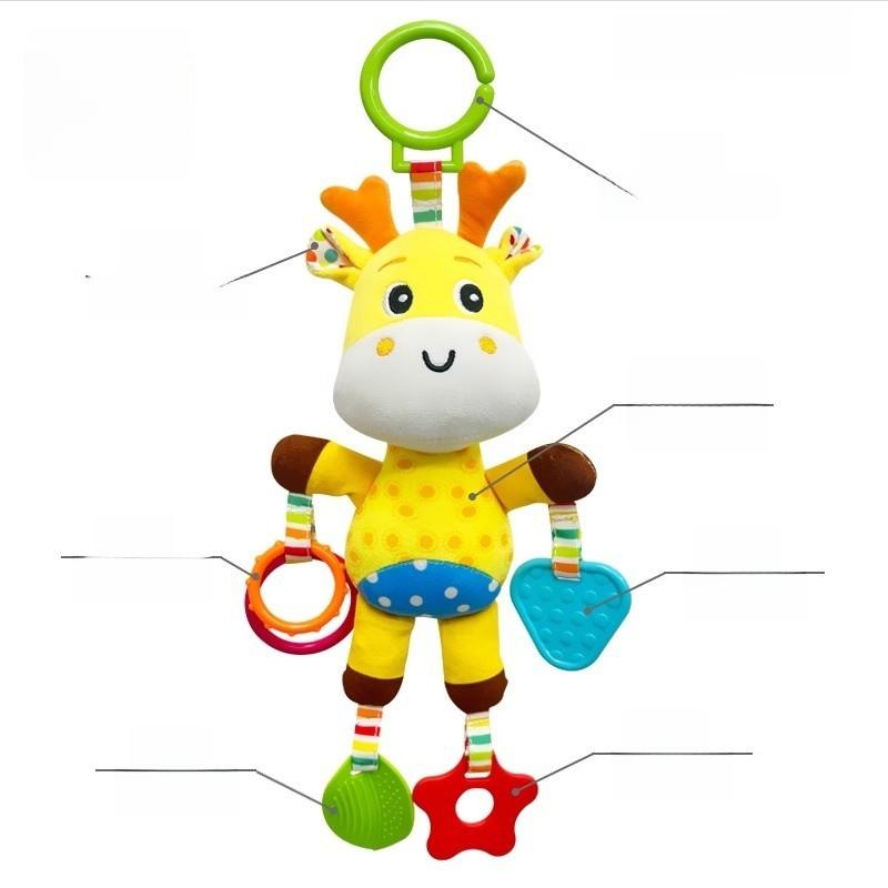 Baby Carriage Rattle Toy With Lighted Features For Toddler Development And Entertainment
