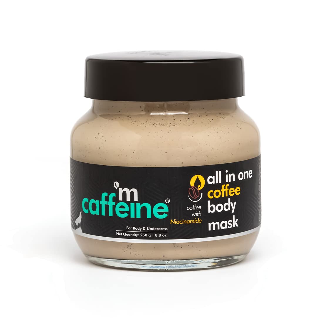 mCaffeine Coffee Body Scrub Mask  250g With Niacinamide De Tan Body Mask For Dark Patches Hydrating Clay Body Care For Women Men