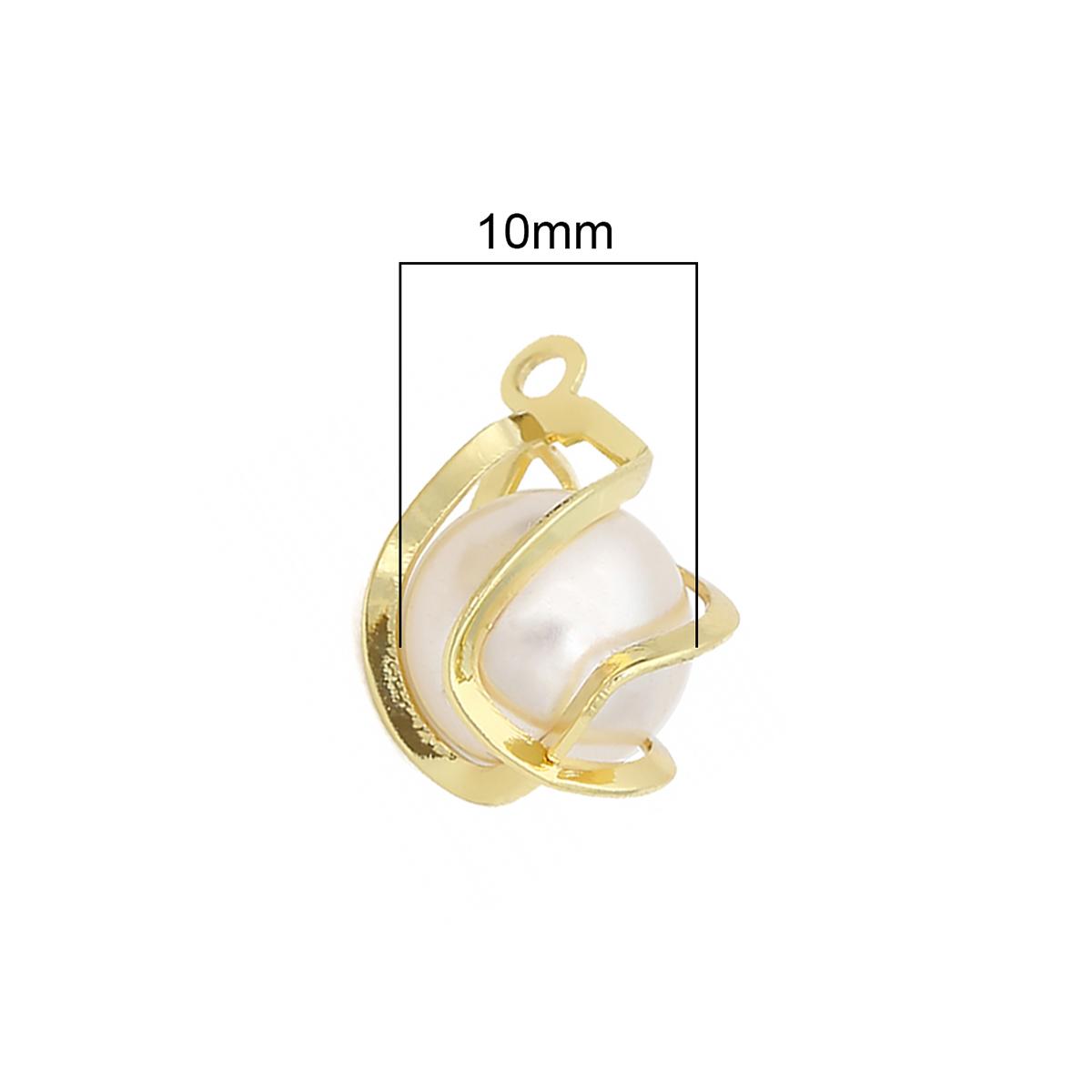 

2 шт. Модные подвески-шармы из меди и жемчуга для серег, ожерелья, аксессуары для изготовления ювелирных изделий своими руками 10mm 2pcs